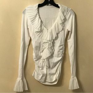 Cabi Accordion Pleat Long Sleeve Top